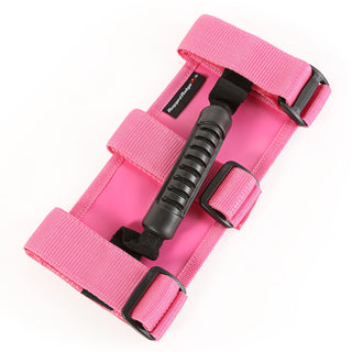 Rugged Ridge Ultimate Grab Handles Pink: Fits Jeep Wrangler/Gladiator 1991-2023