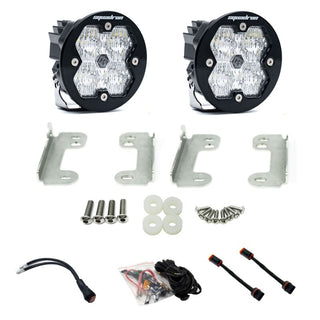 Baja Designs Squadron-R Sport 2.0 Fog Kit (FRONT): Jeep Wrangler / Gladiator 2018-2025 w/ OE Sahara Bumper - Clear