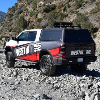 Westin EXP Truck Cap COMPLETE KIT A + BS (19-25 RAM 1500 5.7ft. Bed Excl. Classic) - Black