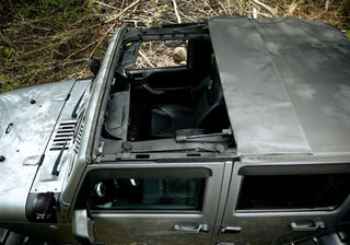 Rampage Unlimited 4-Door Trailview Tonneau Top Black Diamond: Jeep Wrangler JK 2007-2018 3.6L/3.8L V6