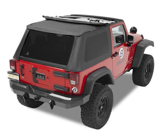 Bestop A-Top Trektop Soft Top Tinted Windows (2-DOOR): Jeep Wrangler JK 2007-2018 3.6L / 3.8L V6 Black Diamond