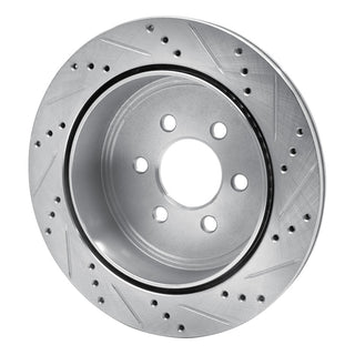 R1 Concepts Rear Drilled & Slotted Brake Rotor (REAR LEFT): Dodge Durango 1998-2003 3.9L/4.7L
