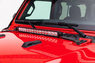 Go Rhino Light Mount 20in Single Row: Fits Most Jeep Wrangler / Gladiator Models (2007-2026)