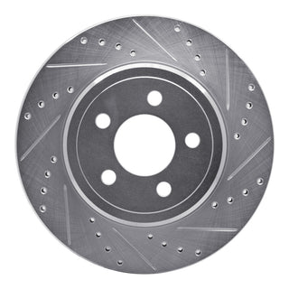 R1 Concepts Rear Drilled & Slotted Brake Rotor (REAR RIGHT): Fits Chrysler/Dodge 2005-2024