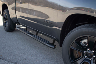 Fishbone Offroad 5-Inch Oval Side Steps (CREW CAB): Dodge Ram 1500 (2019-2024) - Black Textured