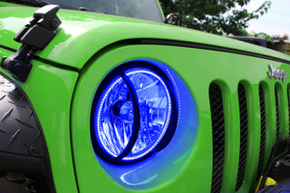 ORACLE Lighting Surface Mount LED Headlight Halo Kit Blue: Jeep Wrangler 2007-2017 3.6L/3.8L V6