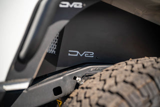 DV8 Offroad Rear Inner Fender Satin Aluminum (REAR): Jeep Wrangler JK 2007-2018 3.8L/3.6L V6/2.0L Turbo - Satin Black