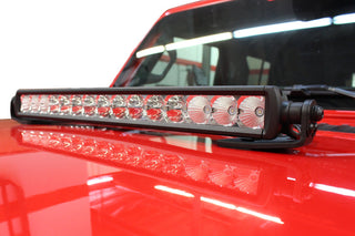 Go Rhino Light Mount for 20" Single Row LED Bar: Fits Most Jeep Wrangler / Gladiator Models (2007-2026)
