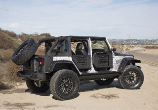 Rampage Unlimited 4-Door Trailview Tonneau Top Black Diamond: Jeep Wrangler JK 2007-2018 3.6L/3.8L V6