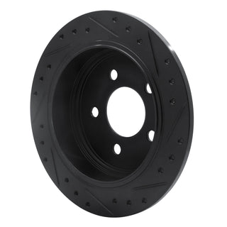 DFC 93-98 Jeep Grand Cherokee Rear Left Drilled & Slotted Black Brake Rotor