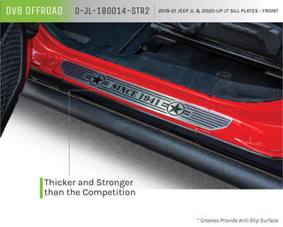 DV8 Offroad Front Sill Plates: Jeep Wrangler (18-21) / Gladiator (20-21)