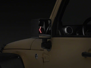Raxiom Off-Road LED Manual Mirrors w/ Turn Signals: Fits Most Jeep Wrangler Models (2007-2018)