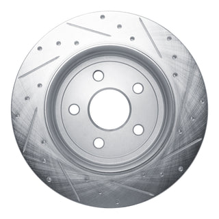 DFC 11-22 Dodge Durango Rear Left Drilled & Slotted Silver Brake Rotor