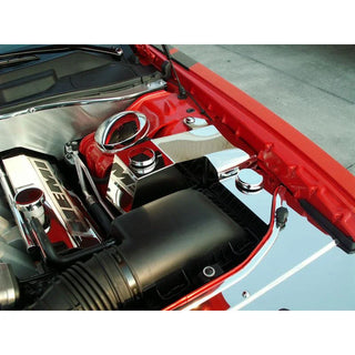 American Car Craft Water Tank / Power Steering Cover: Dodge Challenger R/T SRT8 2008 - 2010