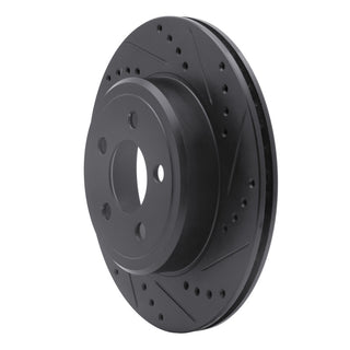 DFC 05-23 Chrysler 300 Rear Right Drilled & Slotted Black Brake Rotor