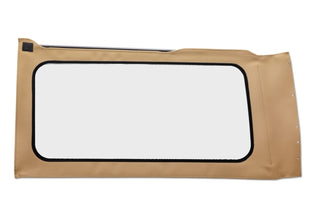 Bestop OE Replacement Quarter Window Tan Twill Clear (LEFT 2-DOOR): Jeep Wrangler JL 2018-2026 2.0L/3.6L