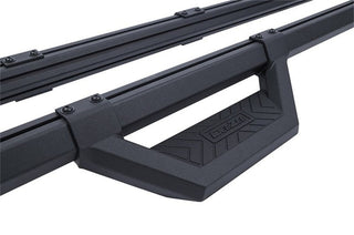 Dee Zee Hex Series Aluminum Crew Cab Side Steps - Textured Black: Dodge Ram 1500 / 2500 / 3500 (1999-2020) / Jeep Wrangler (2007-2020) / Jeep Gladiator 2020