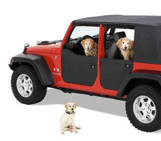 Bestop Element Panels Front Doors Black: Jeep Wrangler JK 2007-2018 3.6L / 3.8L V6