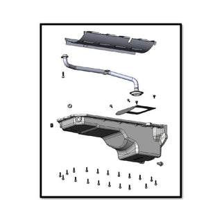 Holley Cast Aluminum Rear-Sump Gen III Hemi Swap Oil Pan: Dodge Dakota (87-04) / Ramcharger (74-93)
