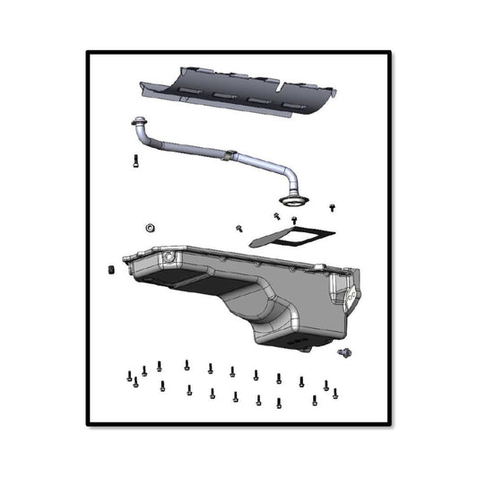 Holley Cast Aluminum Rear-Sump Gen III Hemi Swap Oil Pan: Dodge Dakota (87-04) / Ramcharger (74-93)