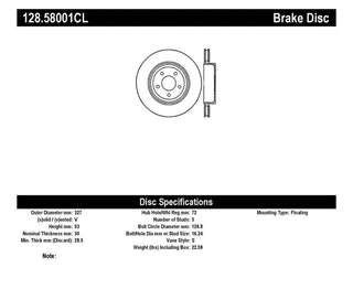 StopTech 05-10 Jeep Grand Cherokee Drilled Left Front Cryo Rotor