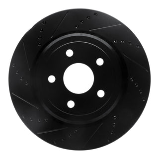 DFC 12-25 Dodge Durango Rear Left Drilled & Slotted Black Brake Rotor