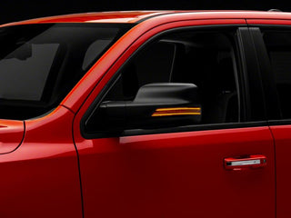 Raxiom Axial Series Sequential LED Mirror Lighting (FRONT): Fits Most Ram 1500 Models (2019-2024) - Smoked