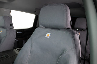 Covercraft Carhartt SeatSaver Custom Front Row Seat Covers: Fits Most Ram 1500 / 2500 / 3500 Models (2011-2024) - Gravel