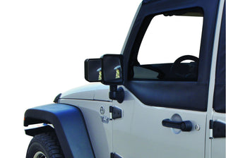 Rampage Mirror Extensions: Jeep Wrangler JK 2007-2018 - Black
