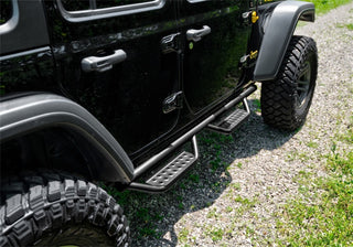 N-Fab RS Nerf Step Cab Length (CREW) Tex Black: Jeep Wrangler JL / JK 2018-2026 3.6L V6 / 2.0L Turbo