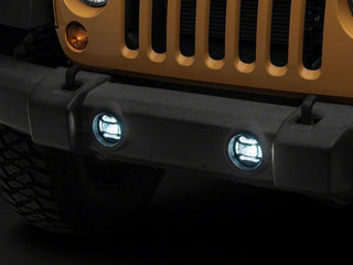 Raxiom Axial Series 4-In LED Fog Lights (FRONT): Fits Most Jeep Wrangler Models (2007-2018) - Clear