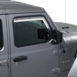 Putco Element Chrome Window Visors (FRONT): Fits Most Jeep Wrangler / Gladiator / Grand Cherokee Models (2005-2026)