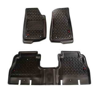 Rugged Ridge All Terrain Floor Liner Black (F&R): Jeep Wrangler JL 2018-2023 2.0L/3.6L