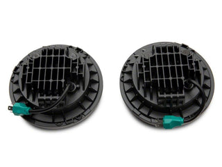 Raxiom 7-In LED Headlights Green Housing Clear Lens: Fits Most Jeep Wrangler Models (2007-2018)