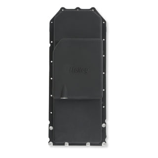 Holley Cast Aluminum Mid-Sump Gen III Hemi Swap Oil Pan: Dodge Challenger / Charger (1966-1974) - Black