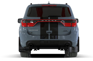 Rally Armor Black UR Mud Flap: Dodge Durango 2016-2024 w/ White Logo