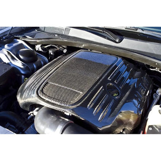 TruCarbon LG114 5.7L Hemi Carbon Fiber Engine Cover: 300C / Challenger / Charger / Magnum 5.7L Hemi 2005 - 2024