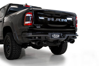 Addictive Desert Designs PRO Bolt-On Rear Bumper w/ Sensors (REAR): Ram 1500 TRX (2019-2024) - Hammer Black/Satin Black