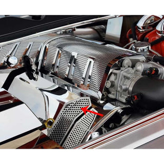 American Car Craft Fuel Rail Covers Polished / Perforated (Aftermarket Air Box): 300C / Challenger / Charger / Magnum 6.1L SRT8 2006 - 2010