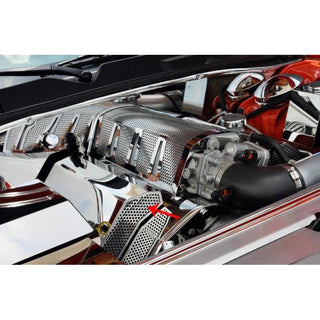 American Car Craft Fuel Rail Covers Polished / Perforated (Aftermarket Air Box): 300C / Challenger / Charger / Magnum 6.1L SRT8 2006 - 2010