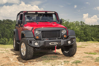 Rugged Ridge Spartacus Front Bumper Black: Jeep Wrangler 2007-2018 2.0L/3.6L/3.8L V6