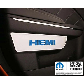 American Car Craft "HEMI" Front Door Badges With Carbon Fiber Inlay: Dodge Charger / Chrysler 300 2011 - 2023