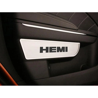 American Car Craft "HEMI" Front Door Badges With Carbon Fiber Inlay: Dodge Charger / Chrysler 300 2011 - 2023