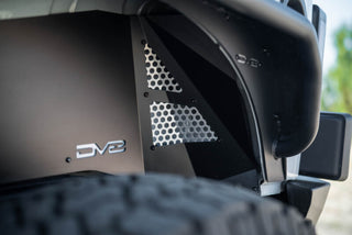 DV8 Offroad Rear Inner Fender Satin Aluminum (REAR): Jeep Wrangler JK 2007-2018 3.8L/3.6L V6/2.0L Turbo - Satin Black