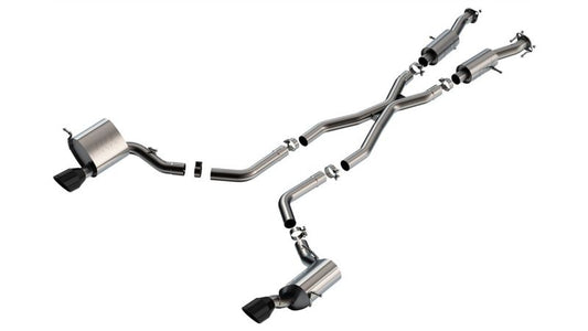 Borla S-Type Cat-Back Exhaust System (Black Tips): Jeep Grand Cherokee 6.4L SRT 2012 - 2021