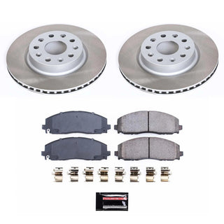 PowerStop Semi-Coated Rotor Kit (FRONT): Jeep Wrangler 2018-2024 2.0L/3.6L