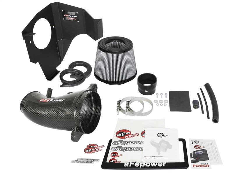 AFE Carbon Fiber Cold Air Intake System (w/Pro DRY S Filter): 300 / Challenger / Charger 6.4L 392 2011 - 2024