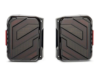 Raxiom Axial Series Trident LED Tail Lights: Fits Most Jeep Wrangler Models (2007-2018) - Black Housing/Smoked Lens