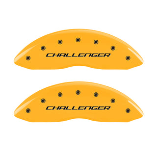 MGP 4 Caliper Covers Engraved F & R Block/Challenger Yellow Finish Black Char 2006 Dodge Charger