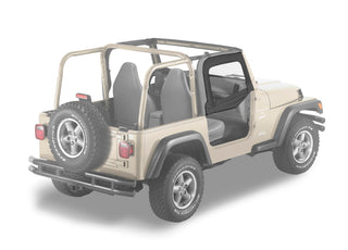 Bestop Upper Fabric Doors Black Diamond (PAIR): Jeep Wrangler TJ 1997-06 2.5L/4.0L
